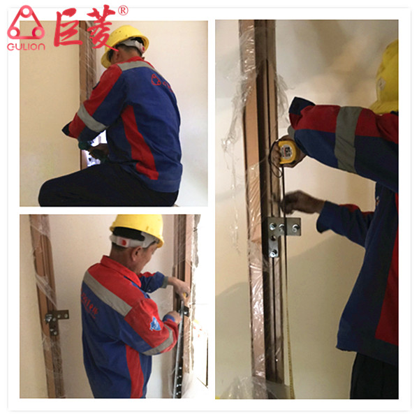 蘇州仰山別墅電梯安裝進(jìn)度和施工現(xiàn)場(chǎng)，巨菱Gulion電梯